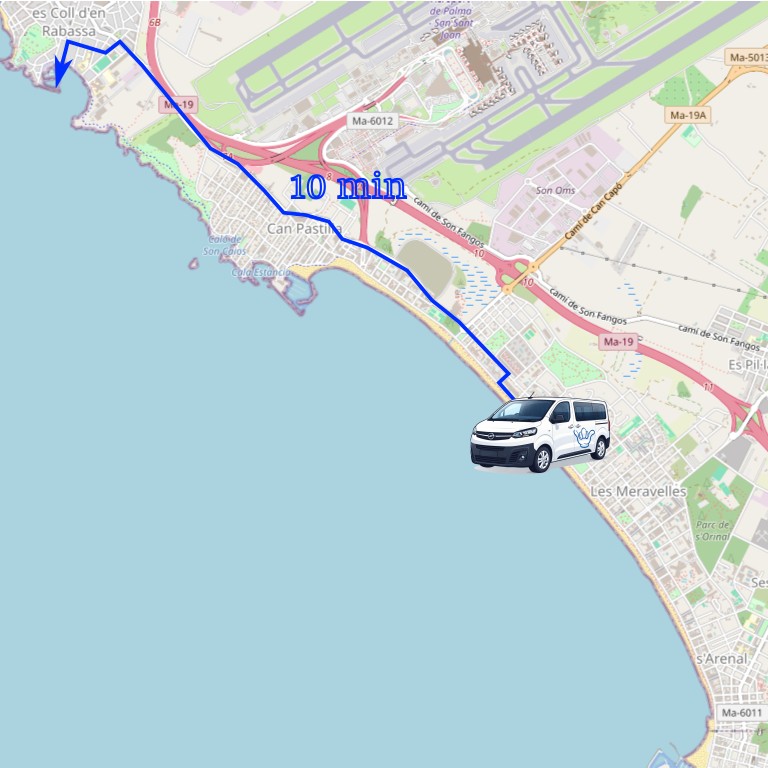 Harbor area in Cala Gamba